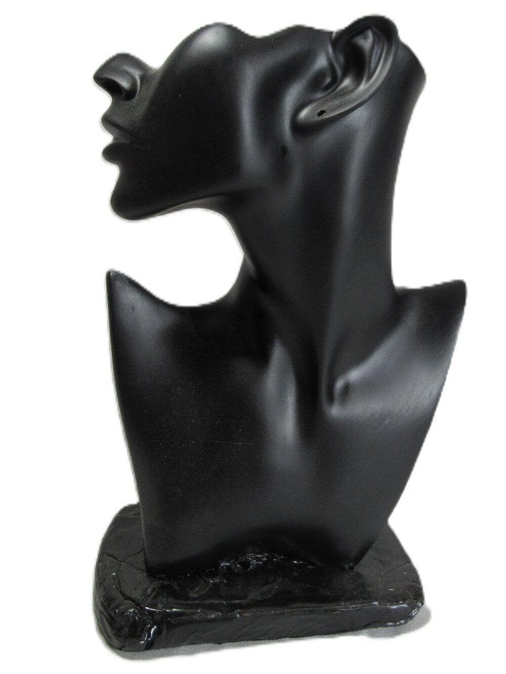 BLACK JEWELRY DISPLAY MANNEQUIN 11" TALL , WEIGHTED BOTTOM